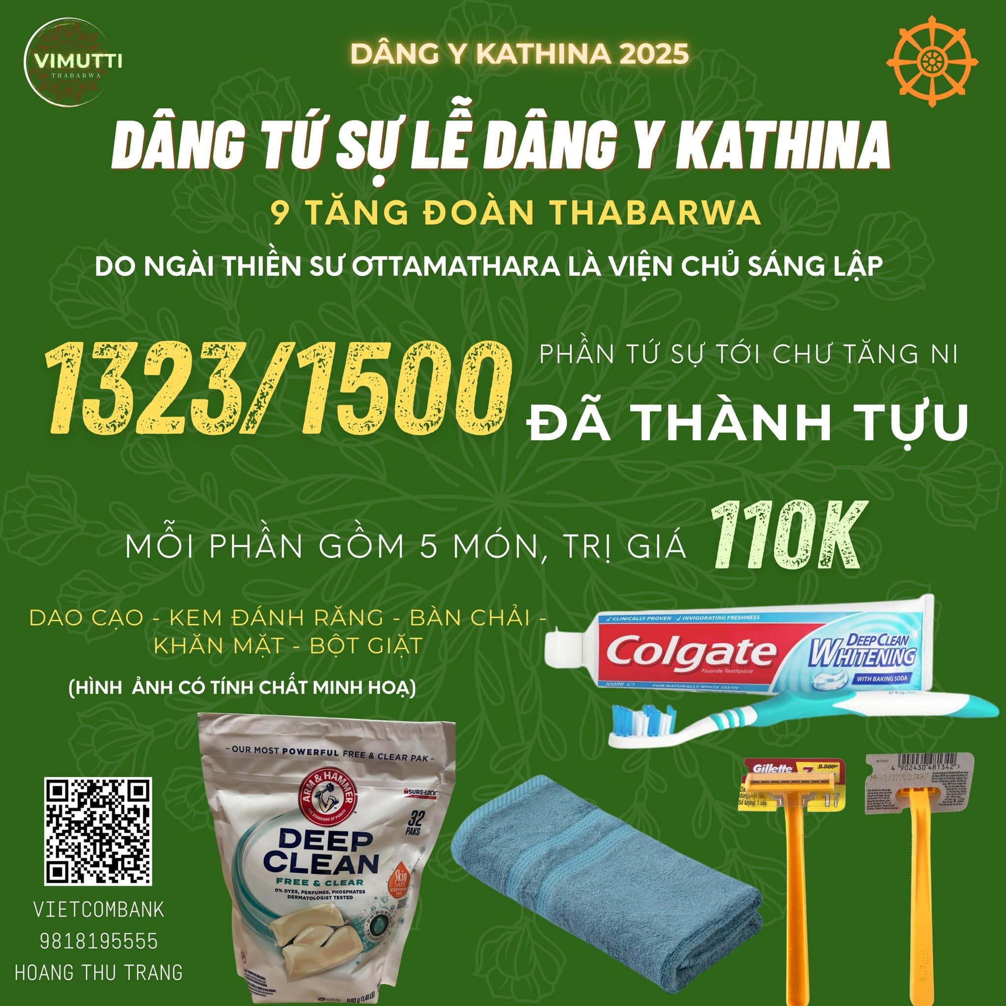 Thiện Pháp cúng dường 1.500 phần tứ sự tới 1.500 chư Tăng Ni Thiện Pháp cúng dường 1.500 phần tứ sự tới 1.500 chư Tăng Ni
